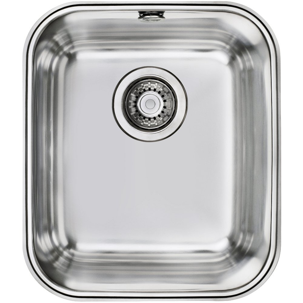 Teka BE 34.40 PLUS - Fregadero Bajo Encimera, 1 Cubeta, para Mueble de 45cm, Cubeta de Acero Inoxidable, Fácil Instalación, Diseño Moderno, Color Acero Inoxidable