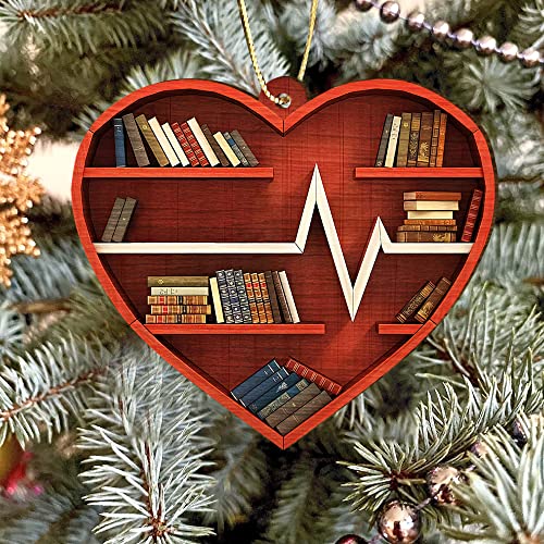 Wodoro Personalized Girl Who Loves Books Reading Wooden Ornament, Customized Name, Books Club, Book Nerds, Library, Gifts For Reader Bookworm Librarian Book Lovers (01) #TOP6