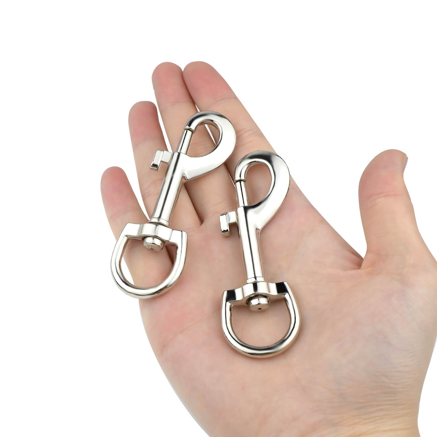 6 Pack Swivel Eye Bolt Snap Hooks for Pet Leash, Scuba Diving, Heavy Duty Clips, Dog Leash, Flag Clips - Single Ended