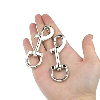 6 Pack Swivel Eye Bolt Snap Hooks for Pet Leash, Scuba Diving, Heavy Duty Clips, Dog Leash, Flag Clips - Single Ended