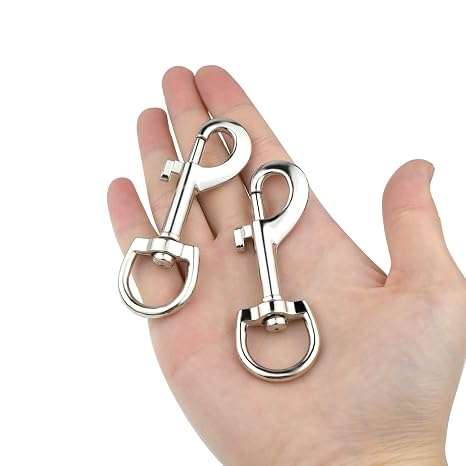 6 Pack Swivel Eye Bolt Snap Hooks for Pet Leash, Scuba Diving, Heavy Duty Clips, Dog Leash, Flag Clips - Single Ended