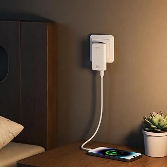 HP-C36 65 Watt GaN Şarj Adaptörü 100 Cm Kablo 2-Port Fast Charger Hızlı Şarj Seti Type-C Kablo Dahildir Quick Charge 3.0