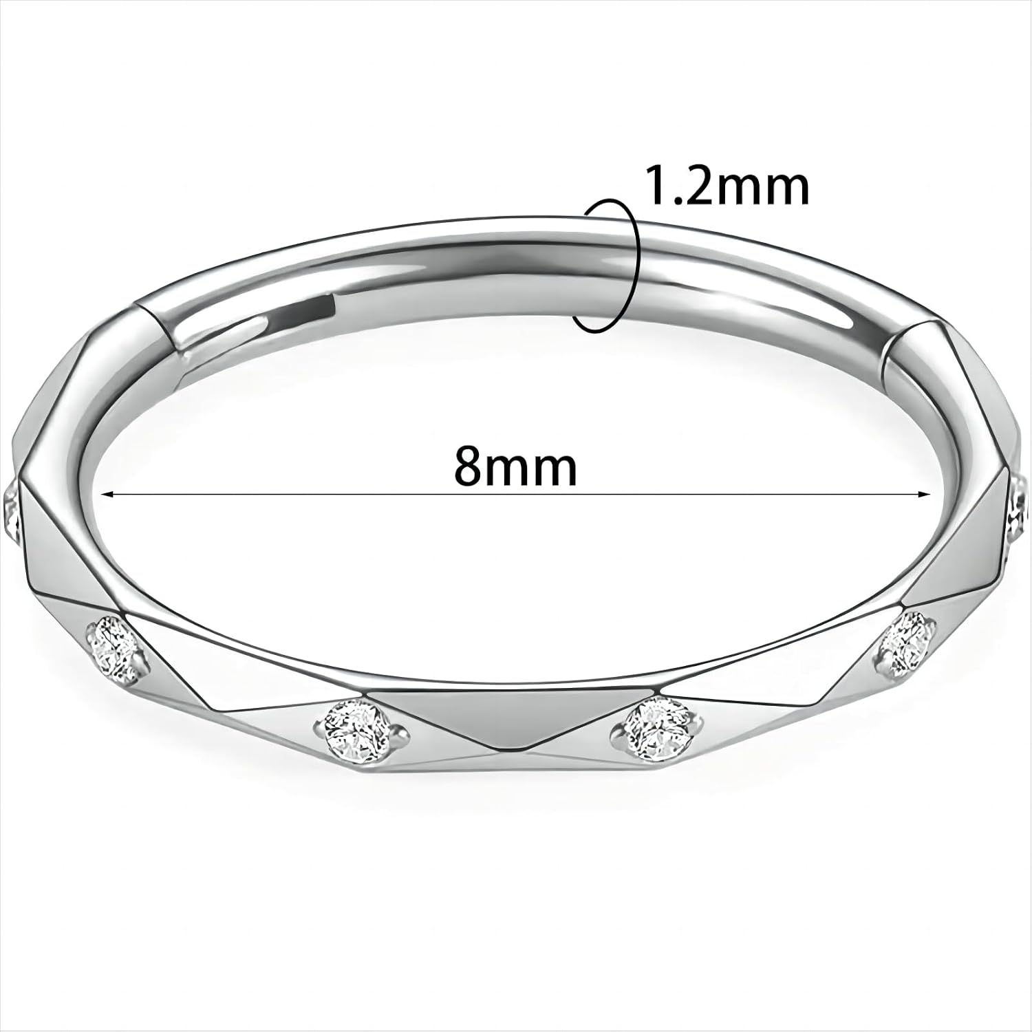 LunaLoop Gold Nose Rings Hoops for Women Silver Septum Rings 16g Nose Piercings Jewelry 316L Surgical Steel Conch Rook Helix Piercing Jewelry CZ Cartilage Hoop Earring for Men