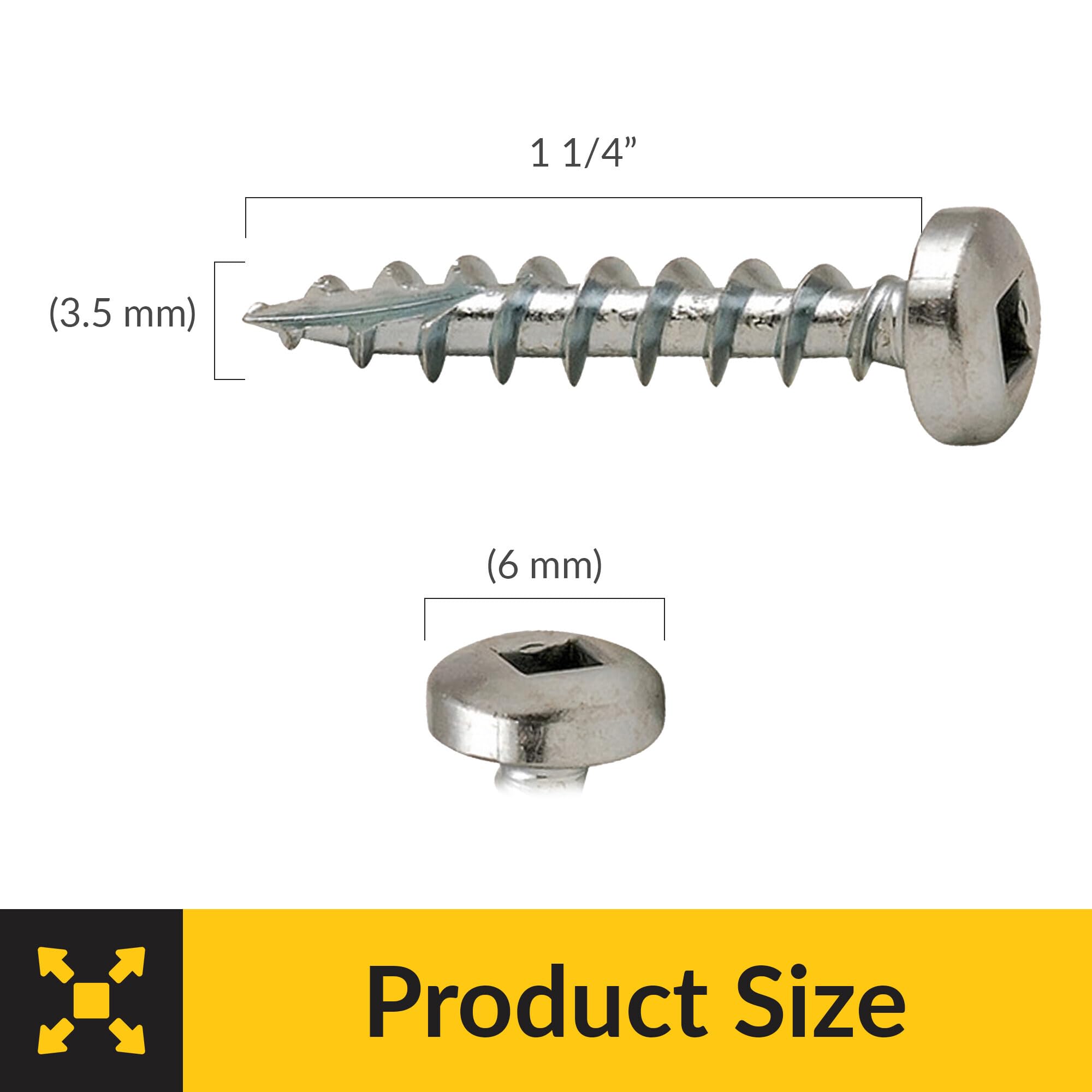 Brixwell SRW216589601 Zip R Screw, Pan Head Zinc Black Pack of 1000