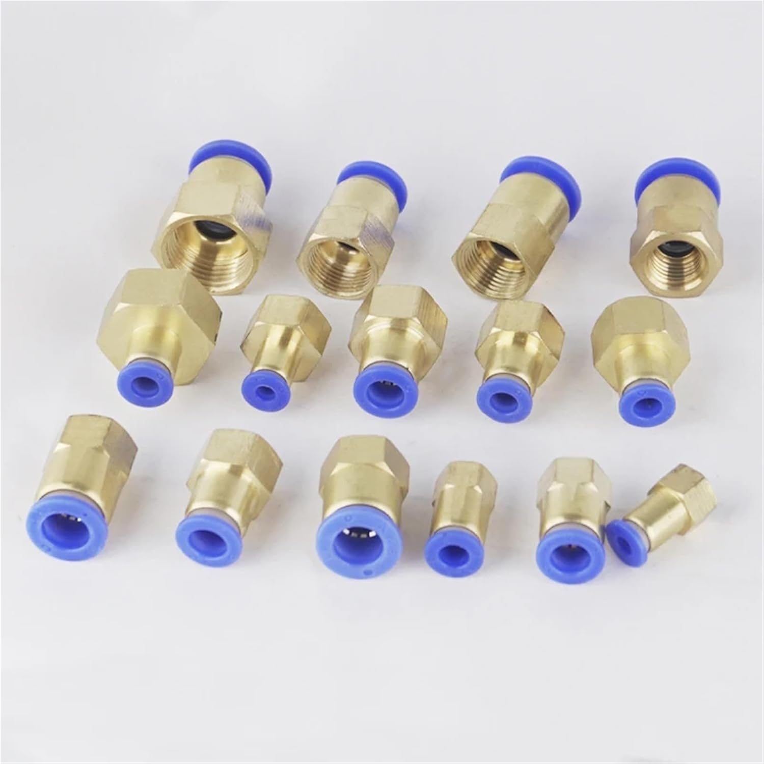 OD 4MM 6MM 8MM 10MM 12MM Thread 1/8 1/4 3/8 1/2Inch Pneumatic Fitting Female Straight One-touch Fittings 1Pcs(PCF4-02)