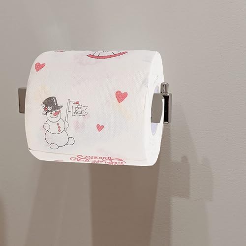 Miniatura 7 de STOBOK Paquete de 4 toallas de papel de Navidad sin blanquear suaves y absorbentes, rollo decorativo para cocina, baño, servilleta, toalla de mano,