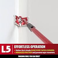 Vista 6 de Caja aplicadora de esquina de 8 pulgadas + acabador de esquina de 3 pulgadas + mango extensible de 43 a 72 pulgadas - LEVEL5 Grado profesional