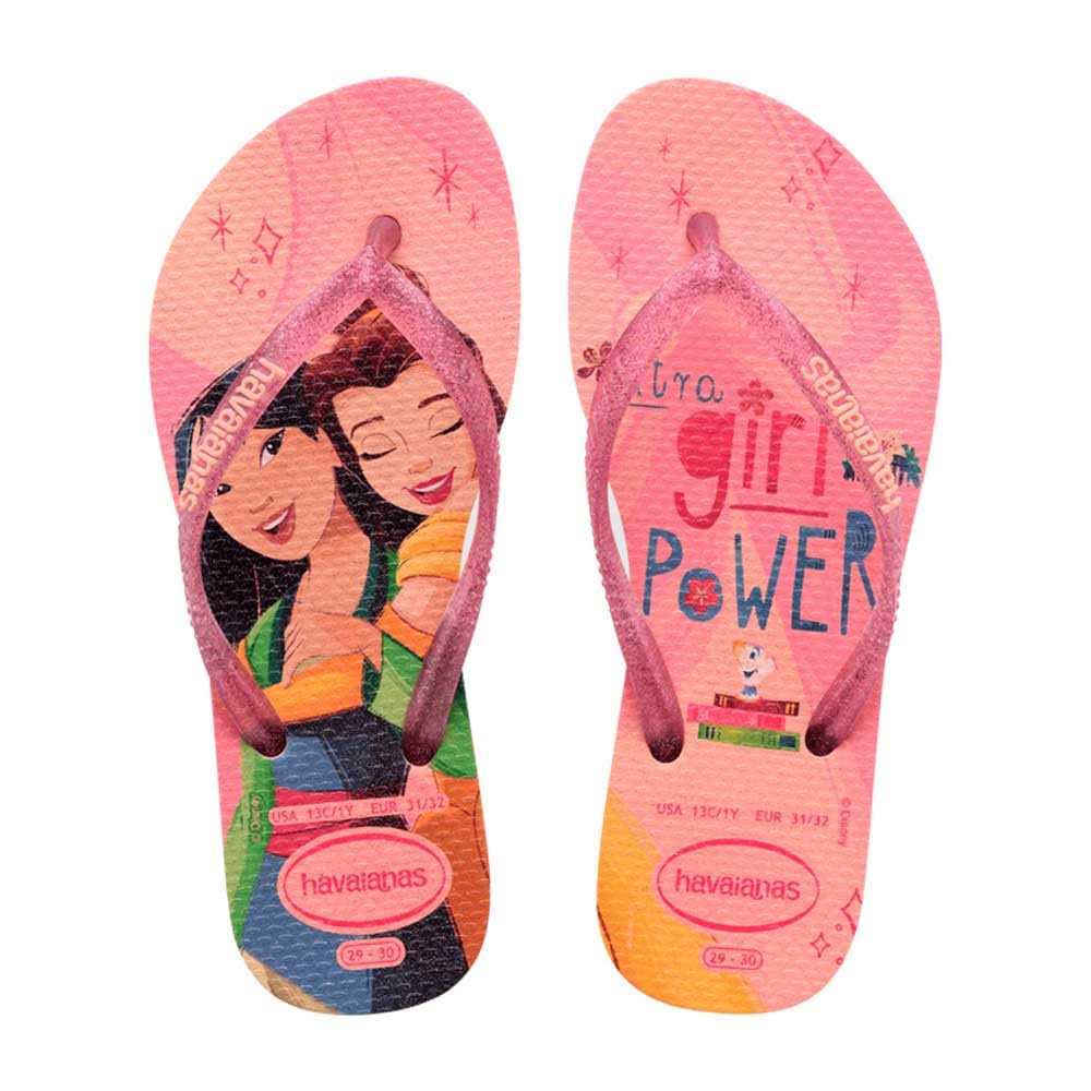 Havaianas Kids Slim Princess Girls FlipFlop Ballet Rose 4.5/5 UK