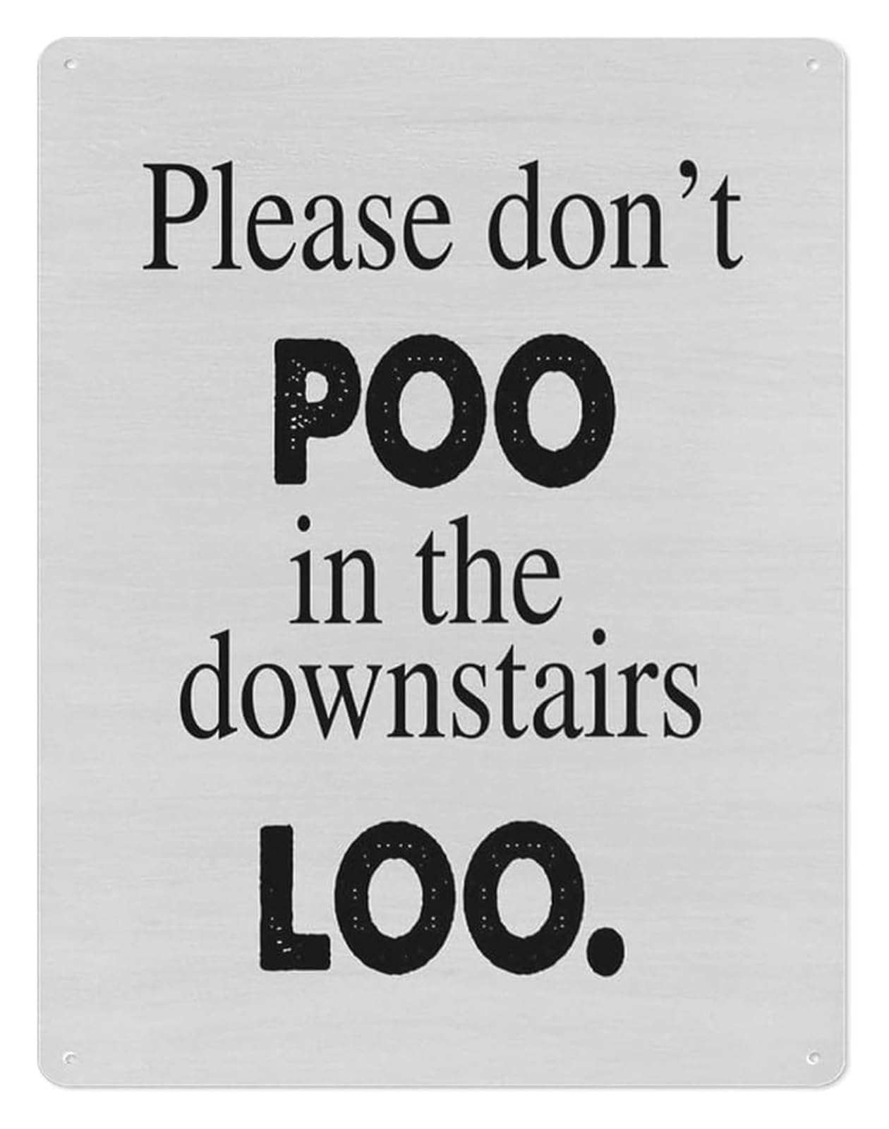 IDGTTLDF Rustic Bathroom Humor Metal Sign Country Saying Funny Wall-Art for Home Restroom Gift Idea (8 X 12 in)