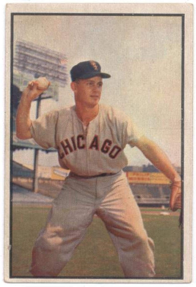 1953 Bowman Color #18 Nellie Fox White Sox MLB Baseball Card EX Excellent