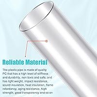 Vista 4 de Geetery Tubo de PC Transparente Largo de Policarbonato Redondo Tubería de Plástico Rígido Tubo de Plástico Irrompible Tubo Transparente