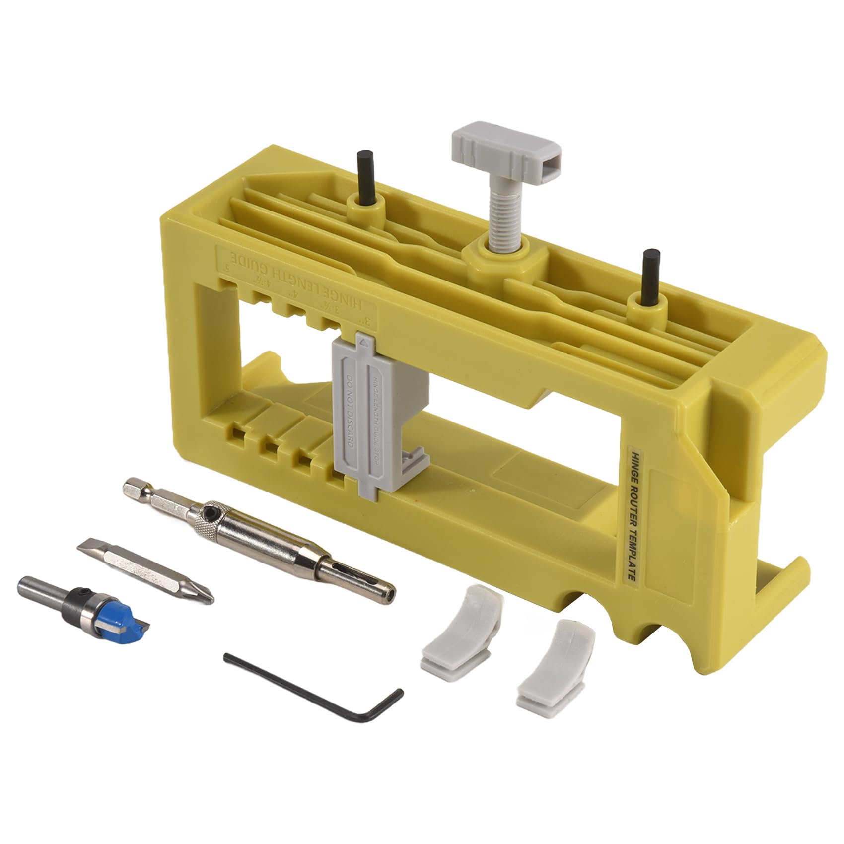 qimoi Door Hinge Jig, Door Hinge Mortiser, Hinge Installation Kit, Door Hinge Router Template for 3inch to 5inch Hinges