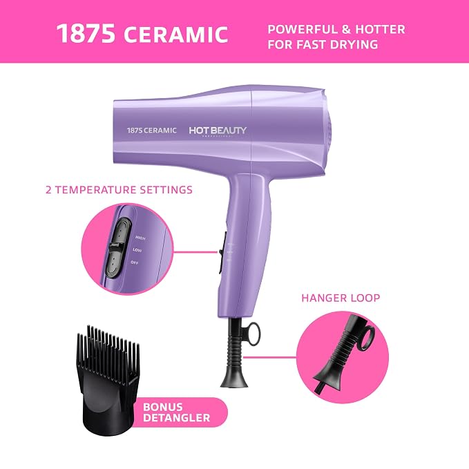 Hot Beauty 1875 Secador de Cabello Cerámico Potente miniatura 3