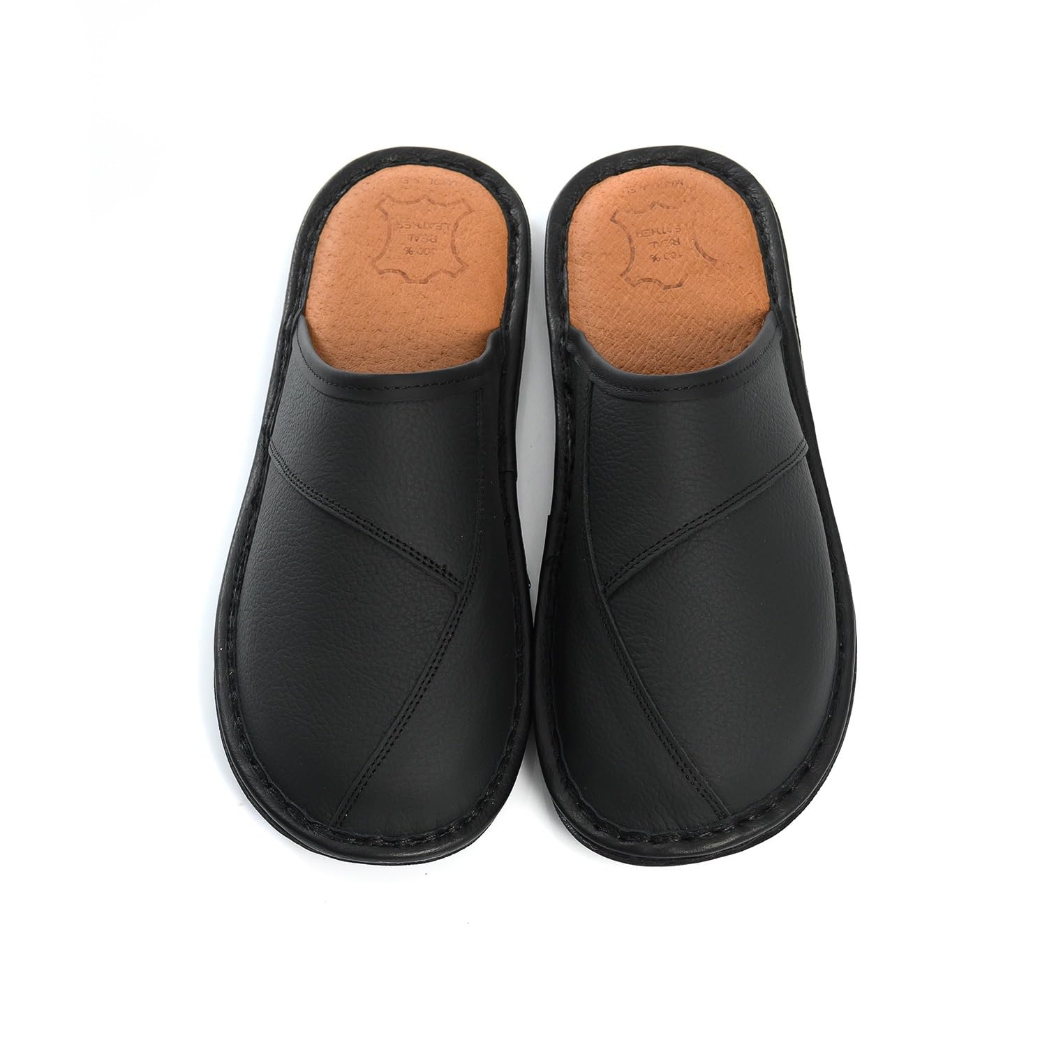 Mens Leather Slipper Slippers Slip On Non Slip Sole Comfortable Sturdy Handmade Size 7-12
