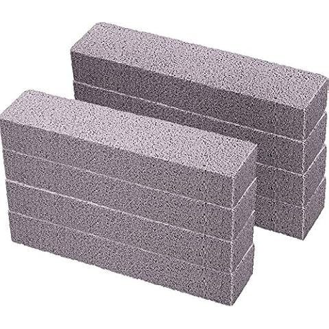 8 Pcs Pumice Stones for Cleaning - Pumice Scouring Pad, Grey Pumice Stick Cleaner for Removing Toilet Bowl Ring, Bath, Household, Kitchen, Pool, 5.9 x 1.4 x 0.9 Inch Cover