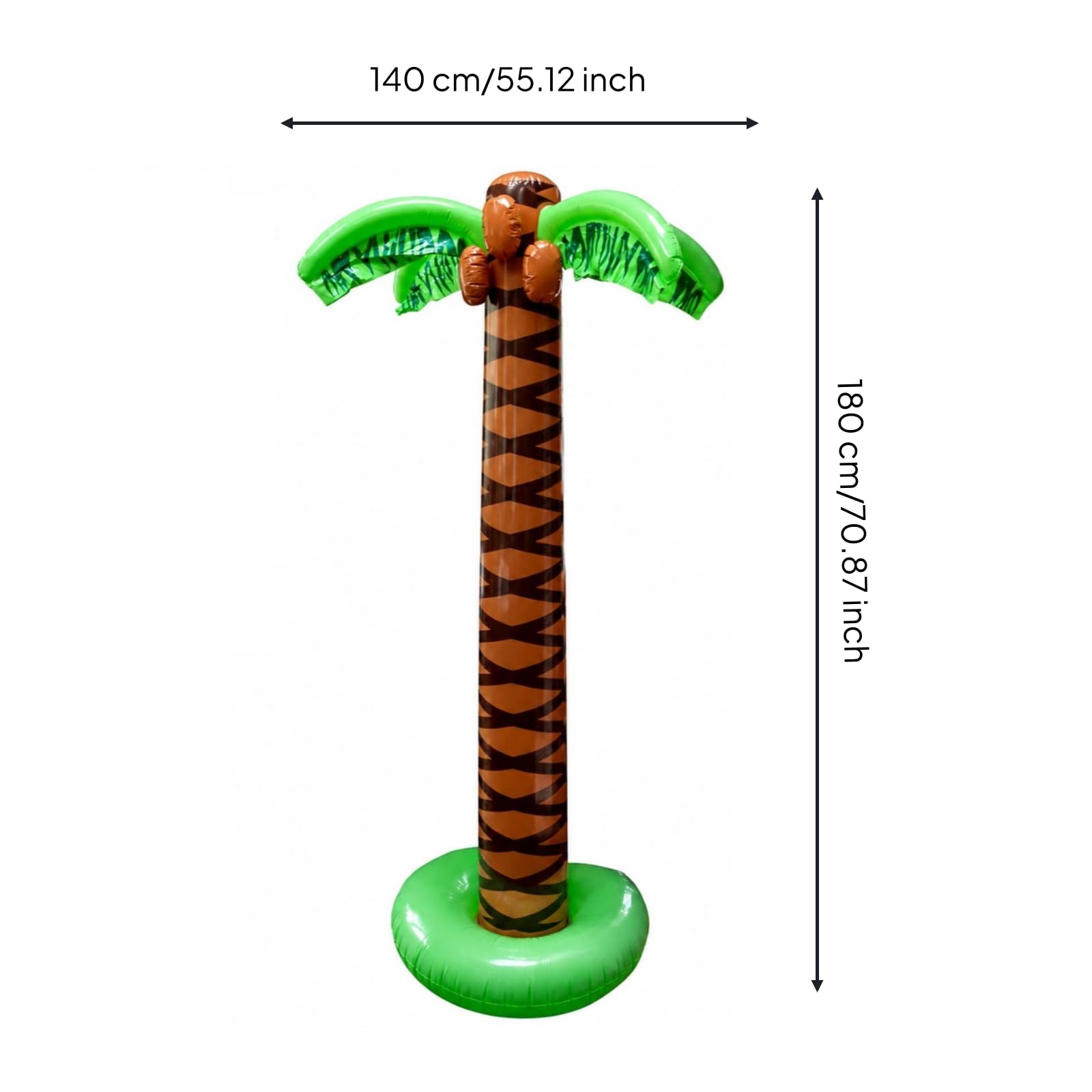 predolo Palma Gonfiabile con Base Circolare Facile da Usare Palma Gonfiabile Decorativa Non Si Strappa Decorazione Tropical per Eventi All'aperto, 1.8M, Palma Da Frutto