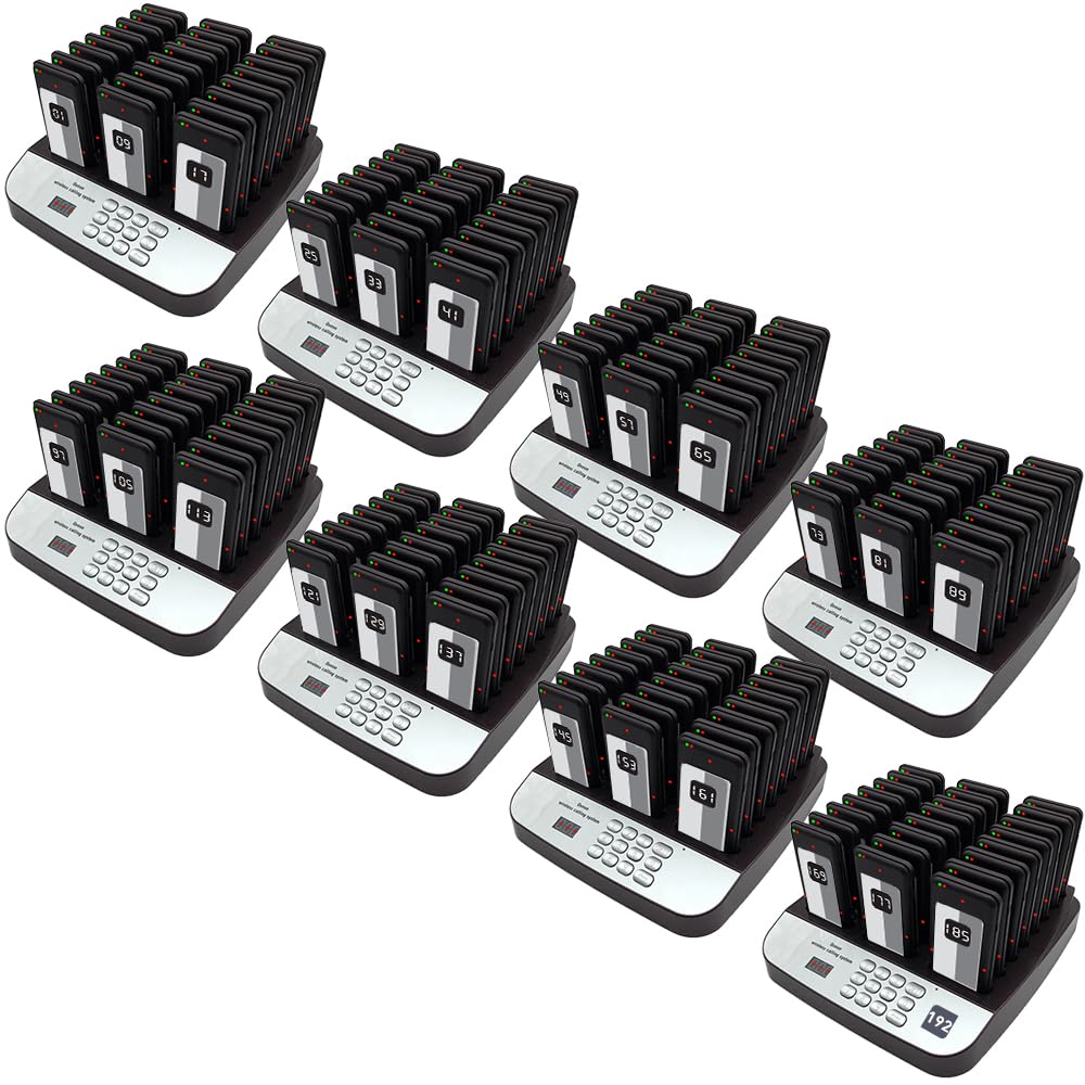 NOLAS Social Distancing Pagers for Restaurants Paging System Lineup Waiting Queue Signal Calling Long Range Customer Service for Cuisine Church Clinic