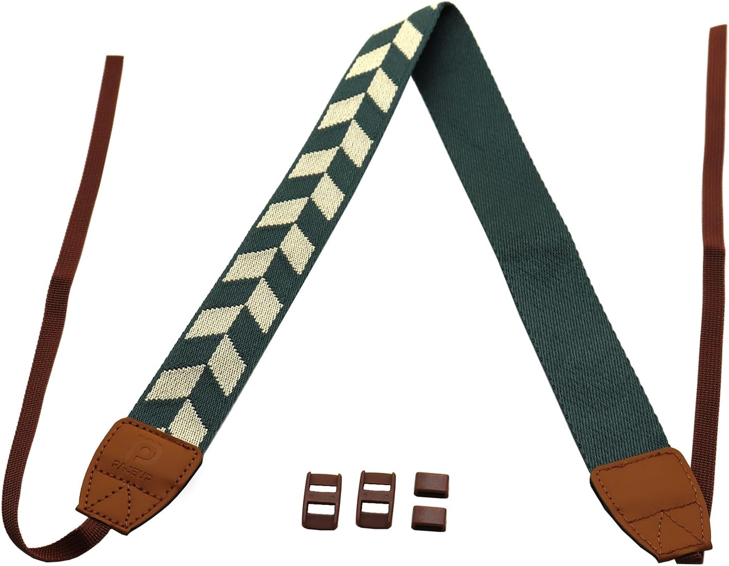 Camera Strap Camera Belt Adjustable Cotton Leather Camera Shoulder Neck Strap for All Portable Cameras with Ring