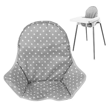 Twoworld High Chair Cushion for IKEA Antilop Highchair, Baby High Chair Seat Cover Liner Mat Pad Cushion for IKEA Antilop High Chair Fashion Gray