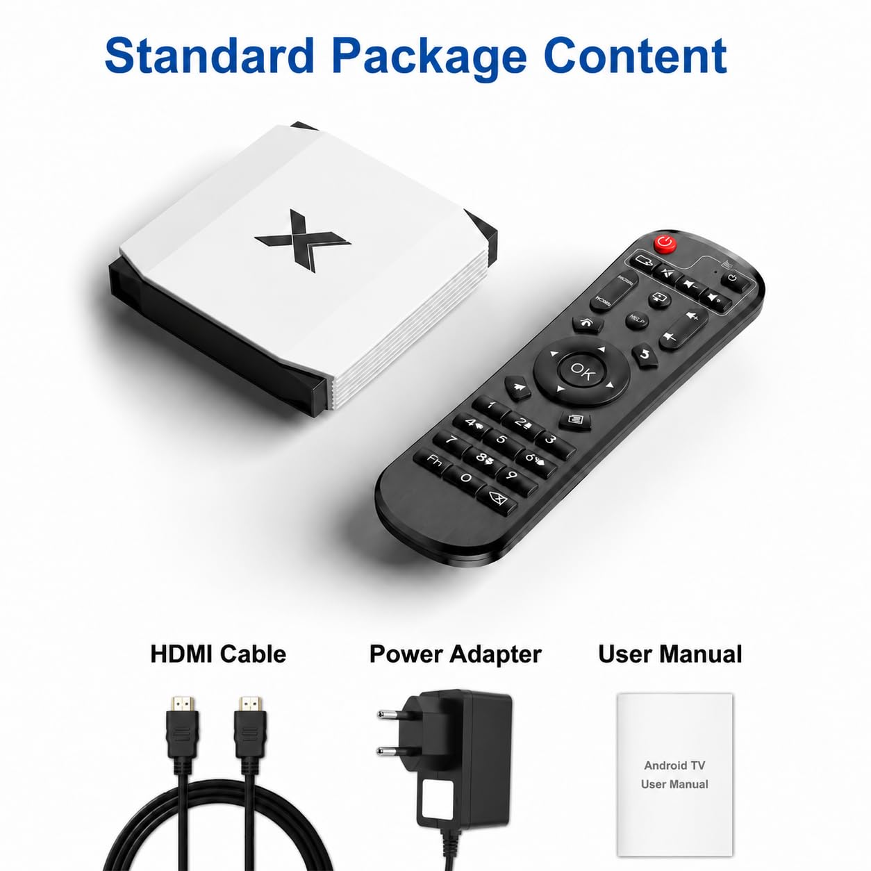 Boîtier TV Android 2026 4Go RAM 32Go ROM,HDMI, USB 2.0,WiFi