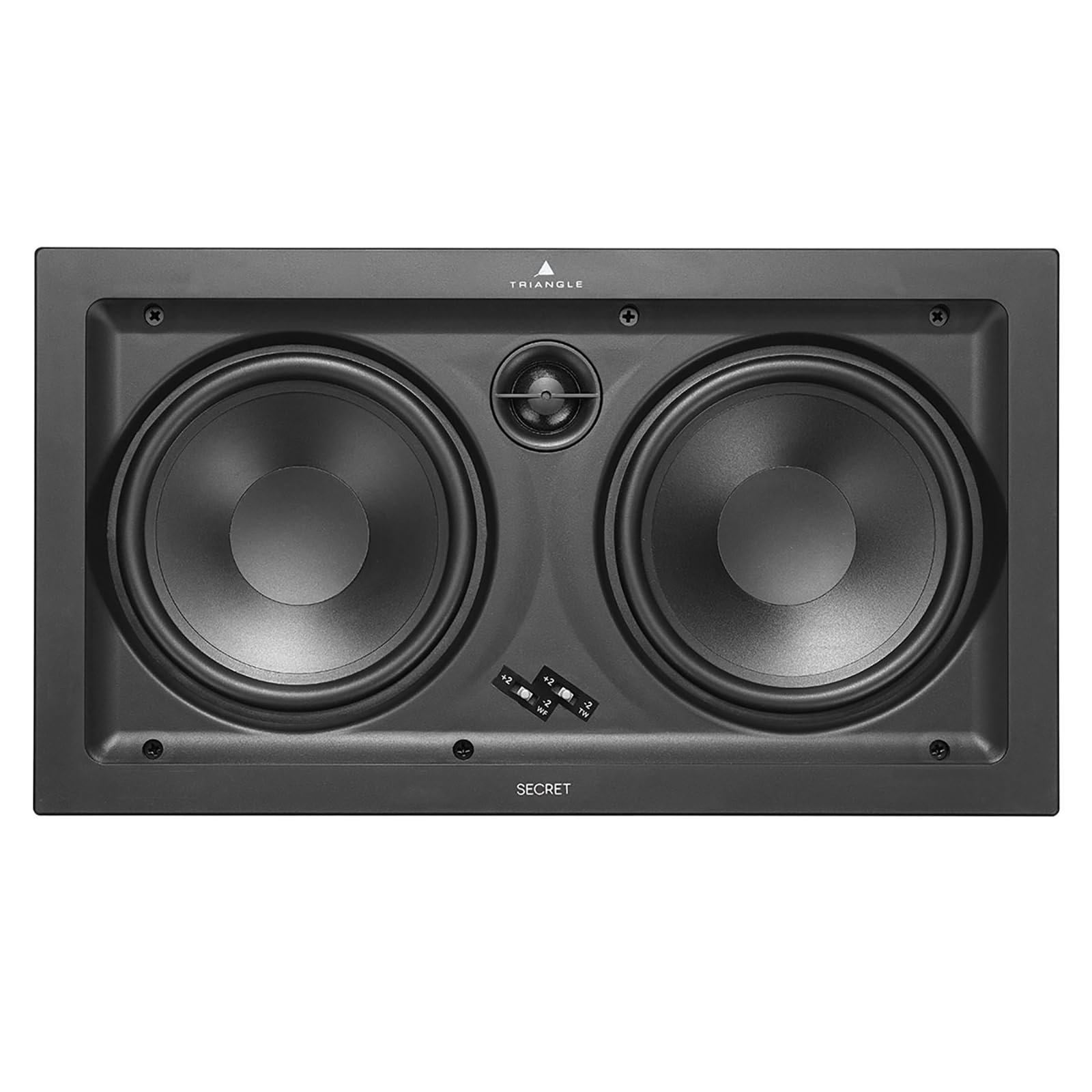 Triangle - Secret LCR7 - Enceinte encastrable Murale - 140W - 2 x Haut-parleurs 17 cm –Tweeter Orientable - Musique & Home-Cinéma Frontale/Centrale/Surround - 403 x 227 x 90 mm (Pièce)