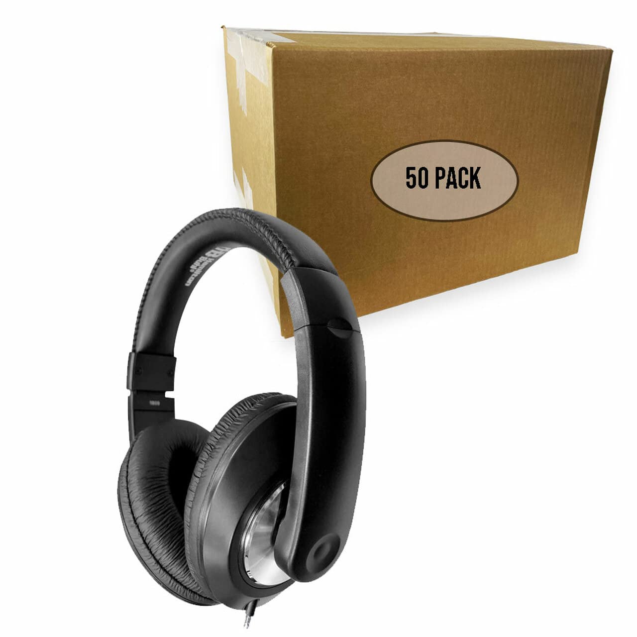 HamiltonBuhl 50 Pack of Smart-Trek Deluxe Stereo Headphone with in-Line Volume Control and USB Plug