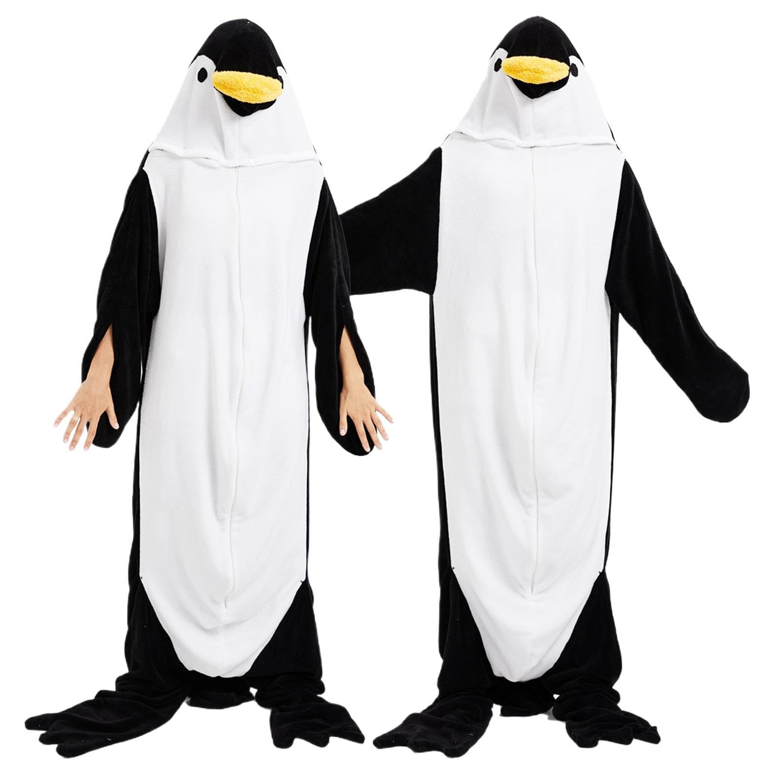 Onesie Pingüino Adulto Pijama Animal Mono Saco De Dormir Ropa