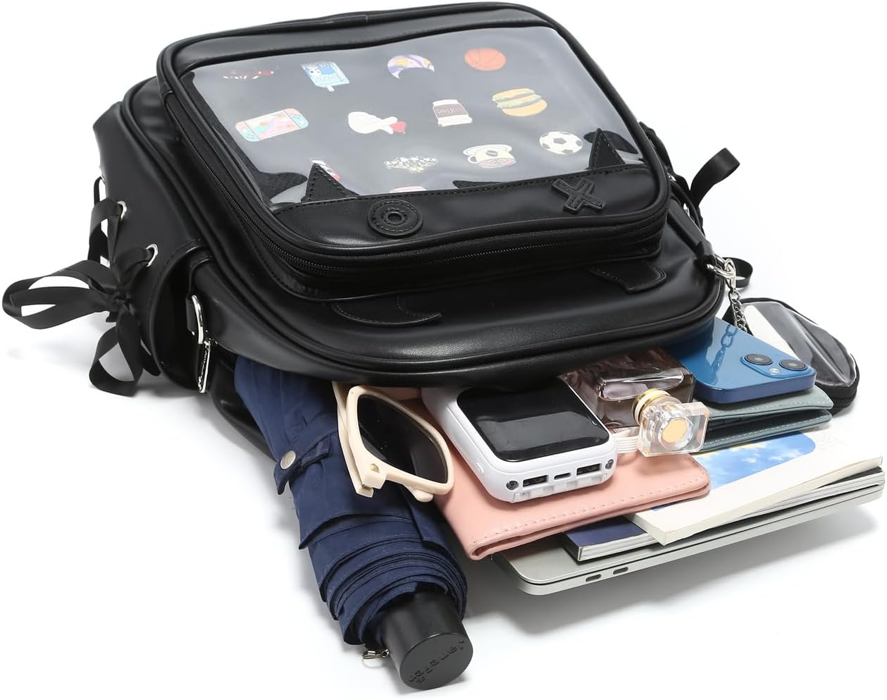 CHERRY SAUCE Halloween Purse Terror Sling Ita Bag Crossbody Bags PU Leather Backpack Shoulder Bag - Image 4