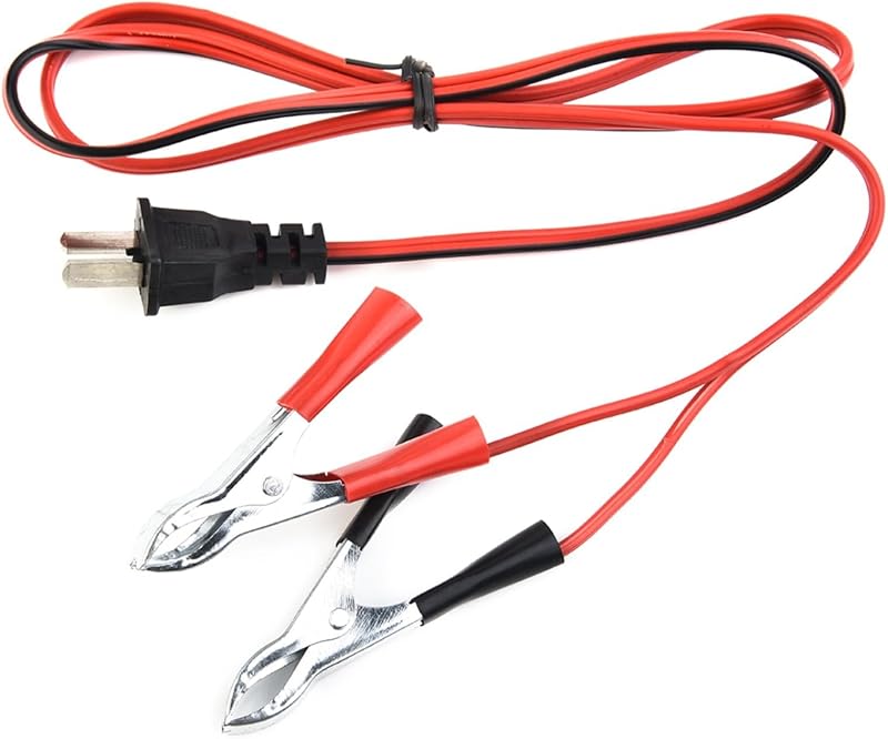 1.2M 12V DC Generator Charging Cable Cord Compatible with for honda EU1000i EU2000i EU3000i, Sturdy Plastic and Metal Wire with for alligator Clips