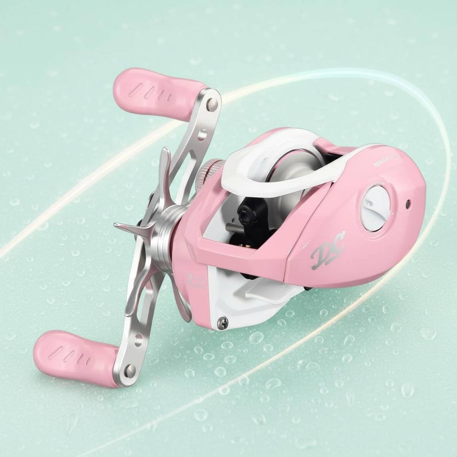 Carrete de Pesca Electrónico con Mecanismo Digital Inteligente Antienredos Mango Cómodo y Cuerpo de Nailon para Aficionados a la Pesca Excursiones y