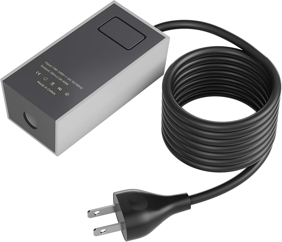 Fonte de alimentação CA Starlink Mini, cabo de extensão Starlink Mini, saída de 60 W, plugue para carregador de parede, plugue menor, 1,8 m