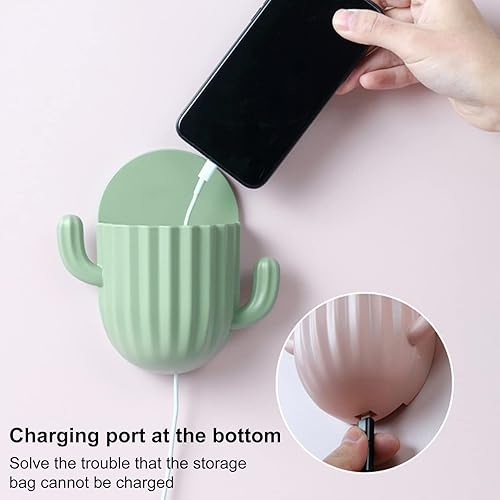 Miniatura 8 de Soporte para pasta de dientes de cactus, soporte para cepillo de dientes montado en la pared para niños, organizador de drenaje de maquinillas de