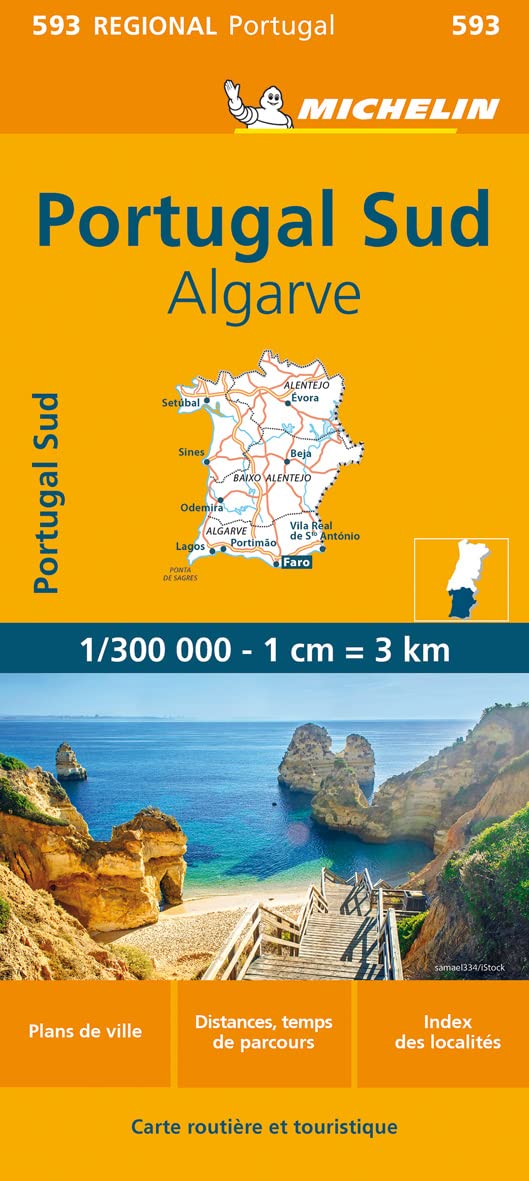Portugal South - Algarve (593): Wegenkaart Schaal 1 : 300.000 (Regionale kaarten Michelin)