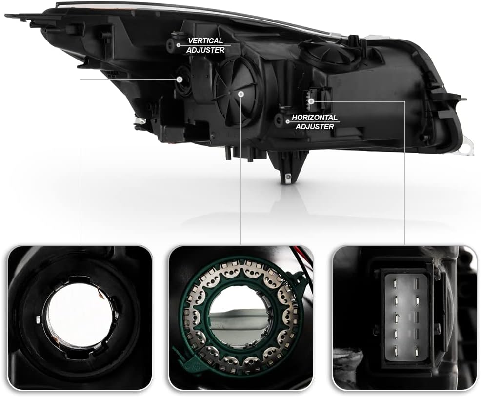 ACANII - For [HID/Xenon Type w/Blue Ring] 2011-2013 Buick Regal LED DRL Projector Headlights Headlamps Left+Right Pair