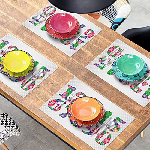 Sets de table en forme de chiffres pour protéger la table des plats chauds - 8