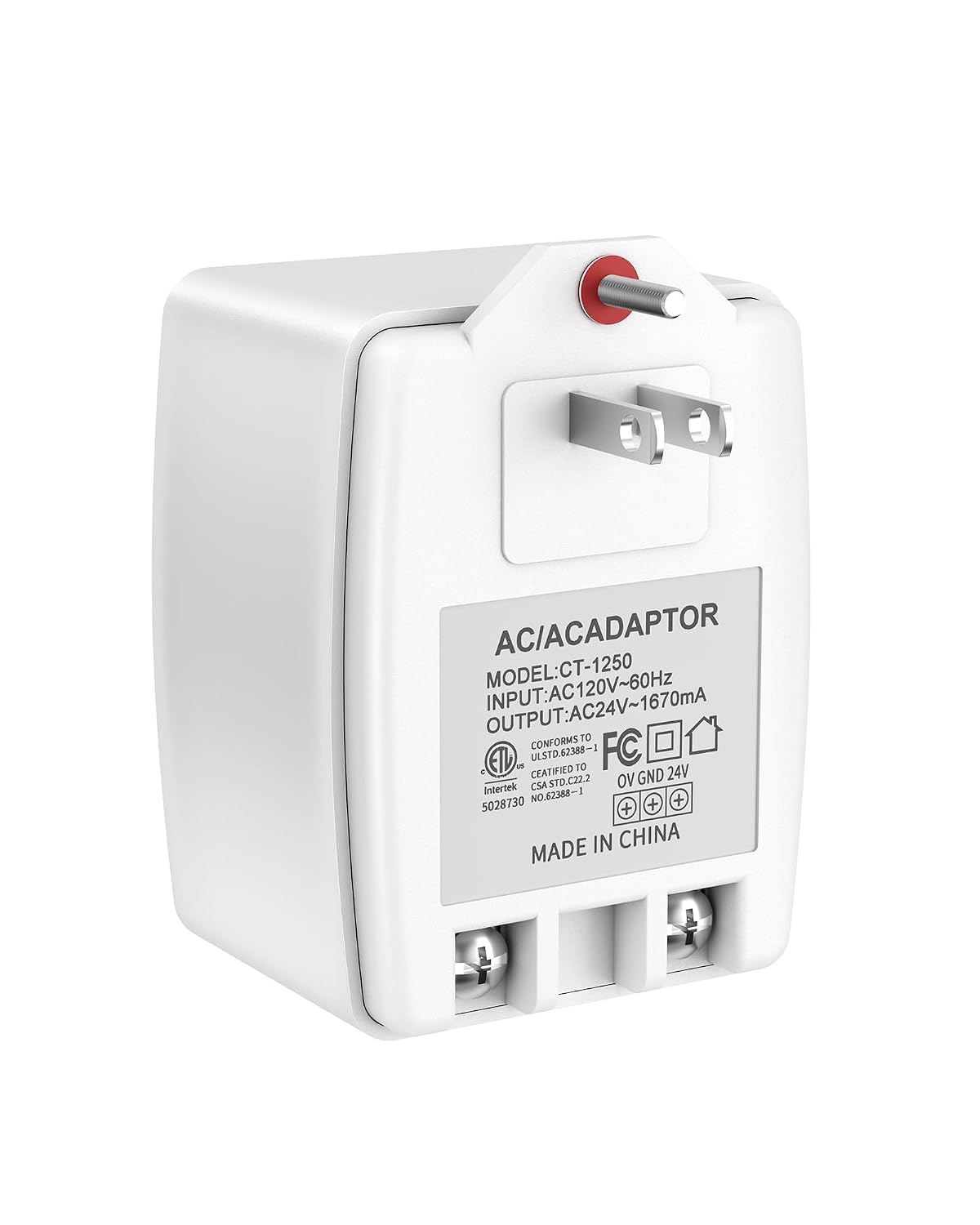 24V AC 40VA Plug in Doorbell Transformer Compatible with Ring Video Doorbell and for Nest, for Ecobee, for Sensi, for Honeywell Thermostats Power Adapter for Multiple Smart Doorbells and Thermostats