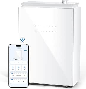 Essential Oil Diffuser for HVAC System - Whole House & Large Room Aromatherapy, WiFi & Bluetooth Control, White