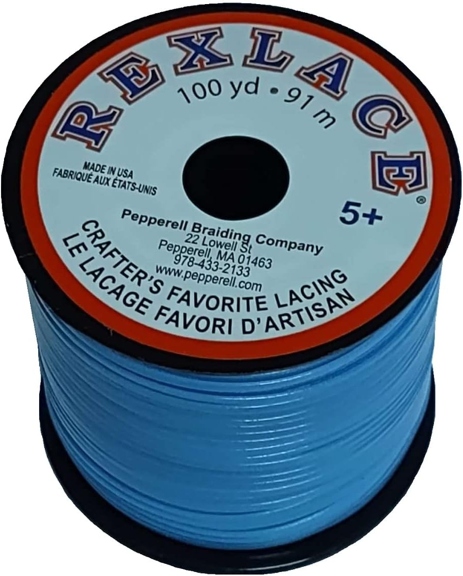 Rexlace Pepperell Blue Glow Plastic Lacing 100 Yard Spool