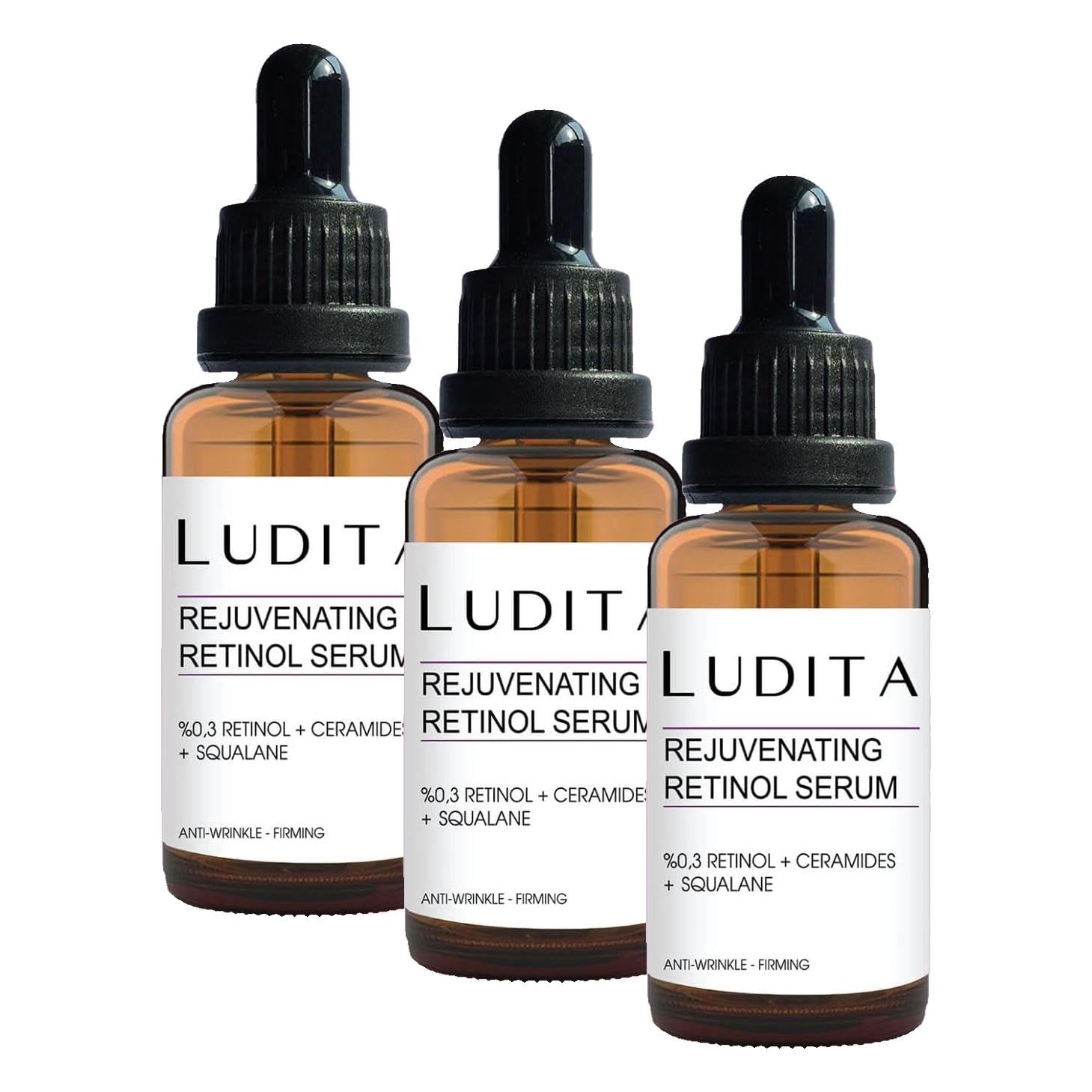 Kırışıklık Karşıtı ve Yenileyici Retinol (A vitamini) Serum (0.3% RETİNOL, CERAMİDE, SQUALANE) (3 paketi)