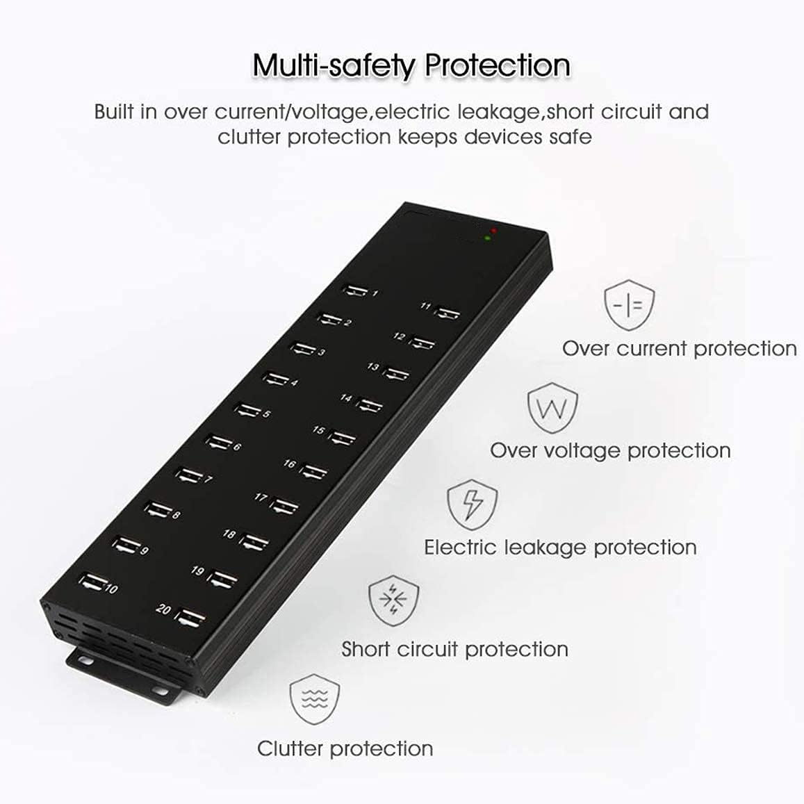 Blасk Frіdау 🔥 UHPPOTE Industrial Grade 20 Port USB2.0 Hub Charger Data Sync and Charging Station