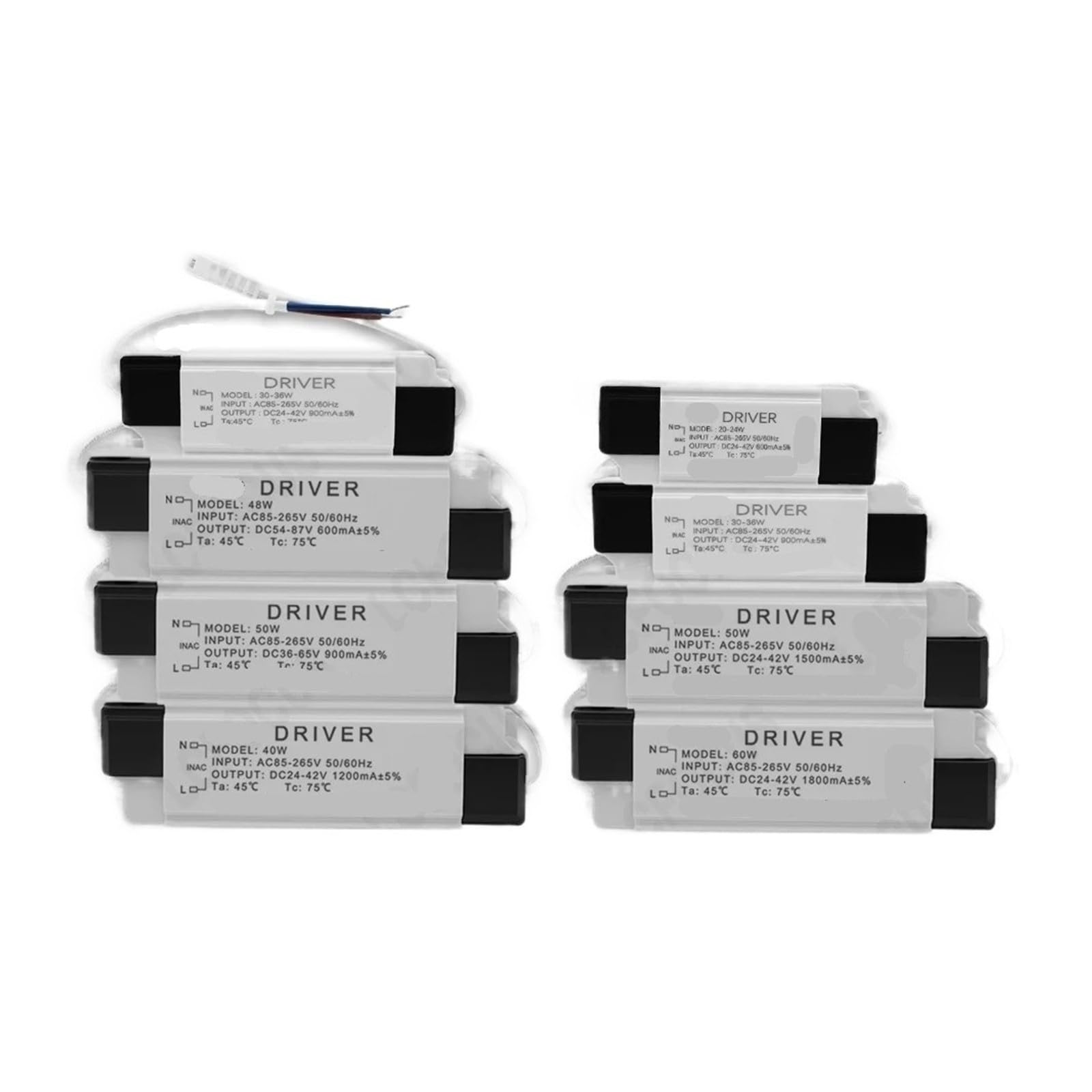 Controlador DC 54-87V 36-65V 24-42V Transformador de iluminación