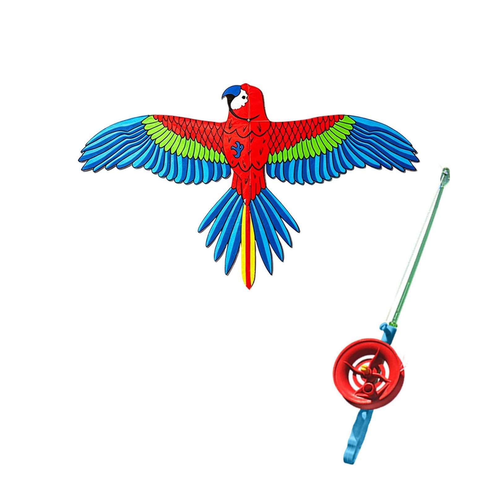 Kids Kite, Mini Kite, Handheld Kite, Easy Fly Kite with Fishing Rod Handle, Animal Butterfly Eagle Design Kite for Outdoor Beach Park Garden Activities Boys Girls Beginners