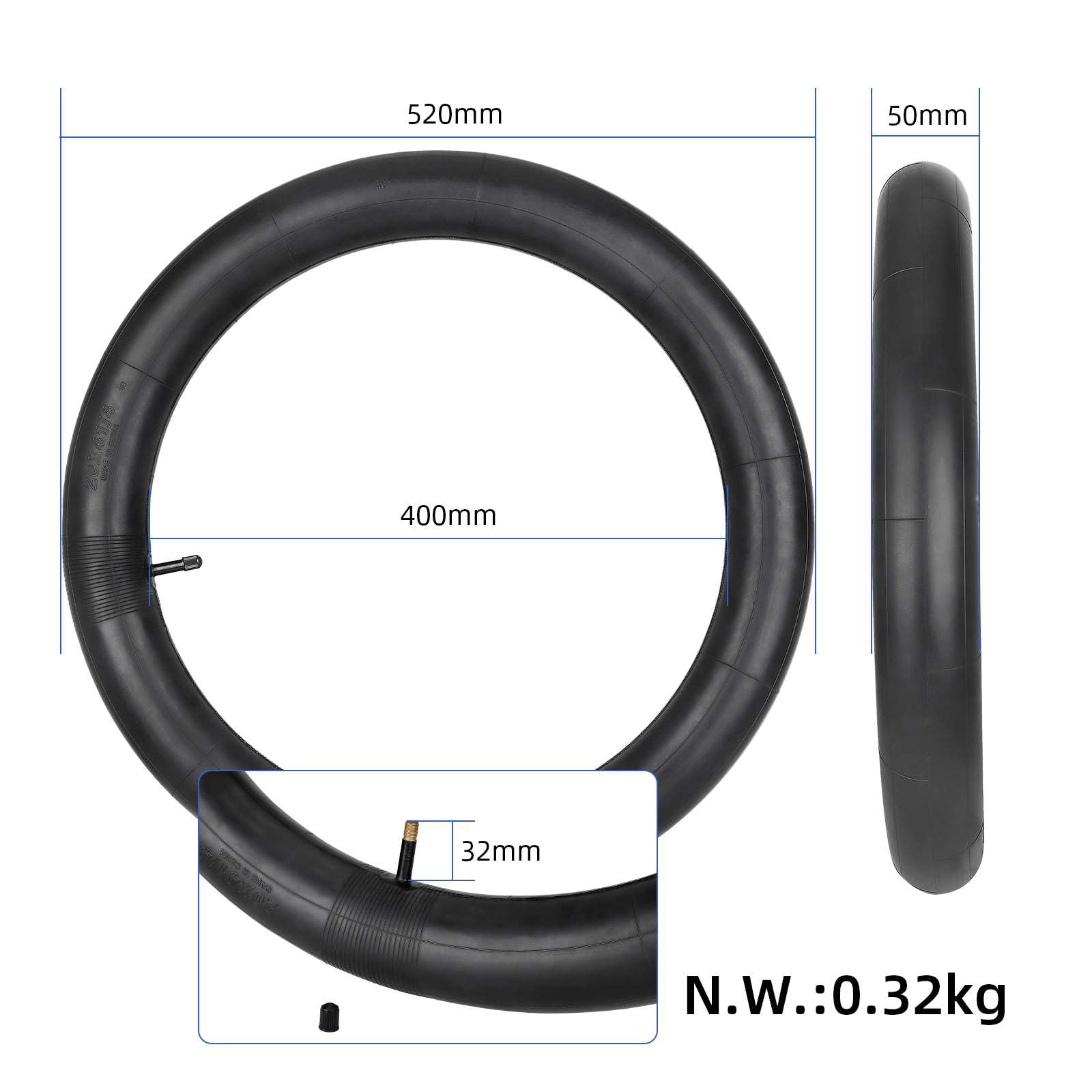20 Zoll Fat Bike Reifen Set - 20x4.0 Fat Reifen für Hochleistungs- und geländegängiger Ersatzreifen für MTB-Fahrräder und E-Bikes für Straßen- oder Trailfahrten 2er-Pack