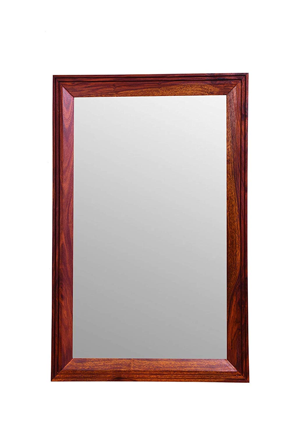 Buy Furniseworld Solid Sheesham Wood Frame Decorative Wall Mirror