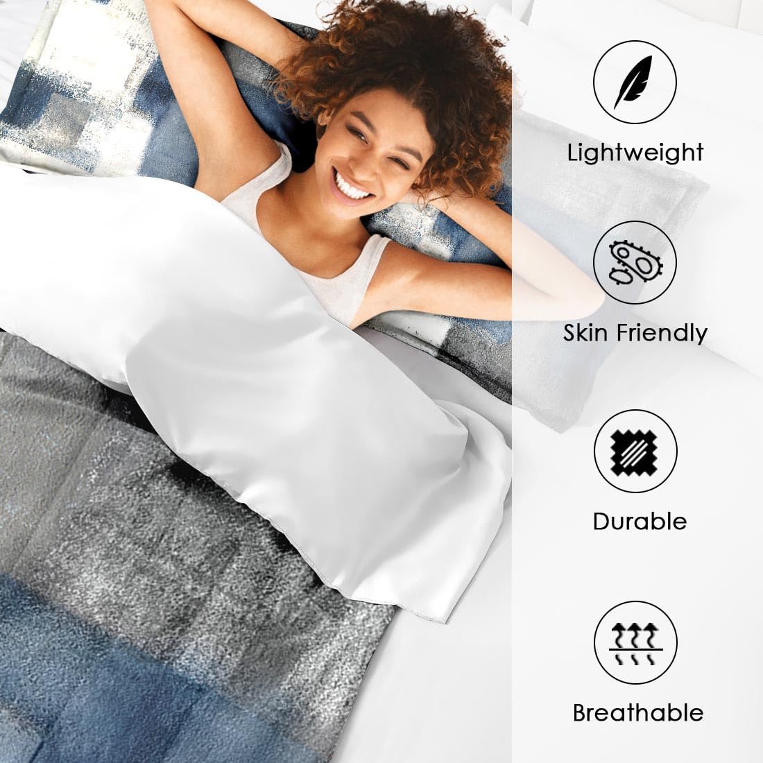 Blue Grey Painting Comforter Set Queen Size Bedding Set Abstract Gray Contemporary Includes Comforter & Pillowcase Bedding for All Seasons Kids and Adults Bedroom Bed Decor - Image 6