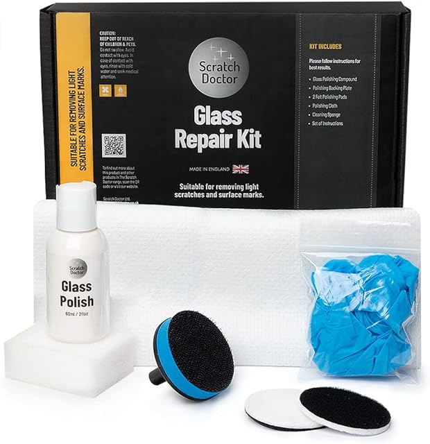 Scratch Doctor Glass Repair Kit Car Window Windscreen Scratch Remover Fix Surface Marks on any Domestic or Auto Glass Surface