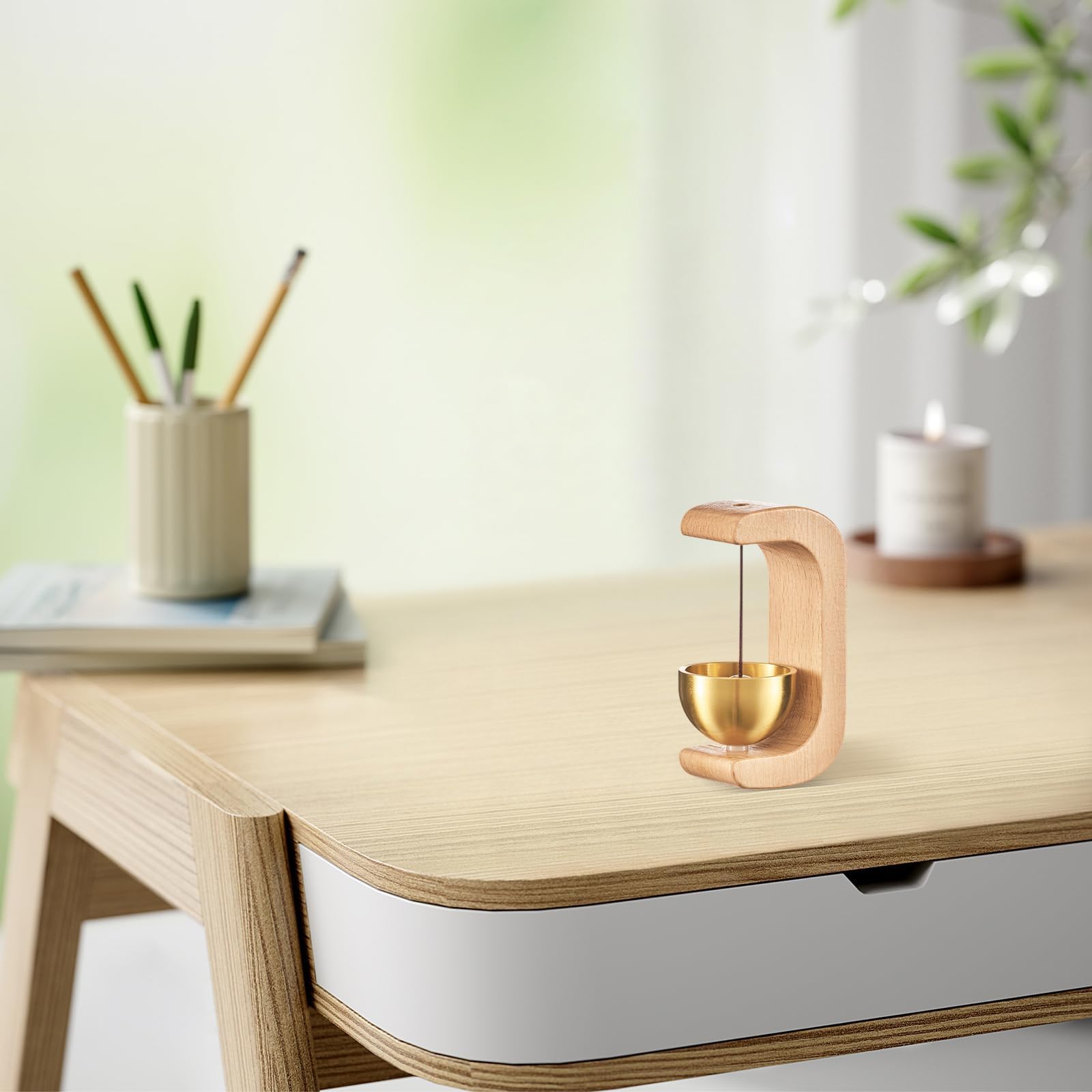 Timbre Magnético, Campana Puerta de Madera, Campana Magnética en Forma de C, Timbre Retro sin Taladrar, para el Hogar, Tienda, Refrigerador, Puertas, Entrada