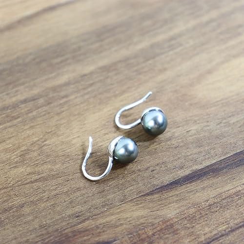 Miniatura 6 de NONNYL Gift for Wife Tahitian Black&Freshwater Cultured-Pearl-Earrings-Gifts for Women- Wedding Birthday Anniversary-Mom Her Mothers Day Valentines