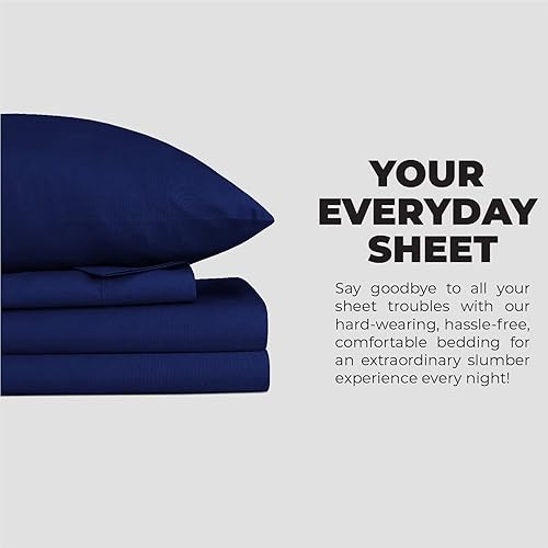 Miniatura 3 de VISI-ONE Karin Maki - Juego de sábanas de microfibra tamaño Queen, juego de cama de 1800 hilos, ropa de cama egipcia de lujo súper suave, sábana
