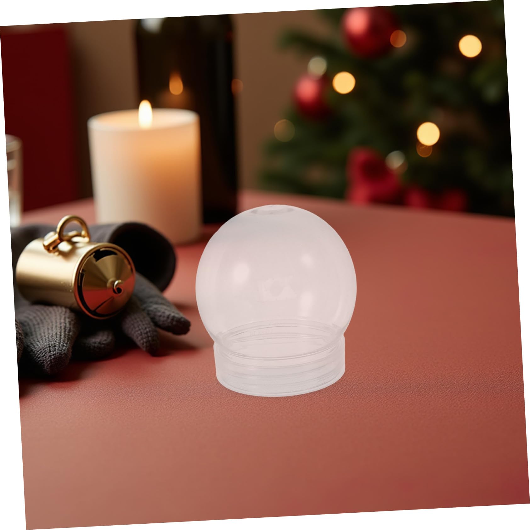 BESTYASH 24pièces Boule à Neige Transparente Plastique DIY Lot de Boules à Neige pour Loisirs Créatifs Et Décoration
